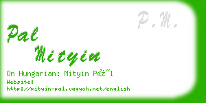 pal mityin business card